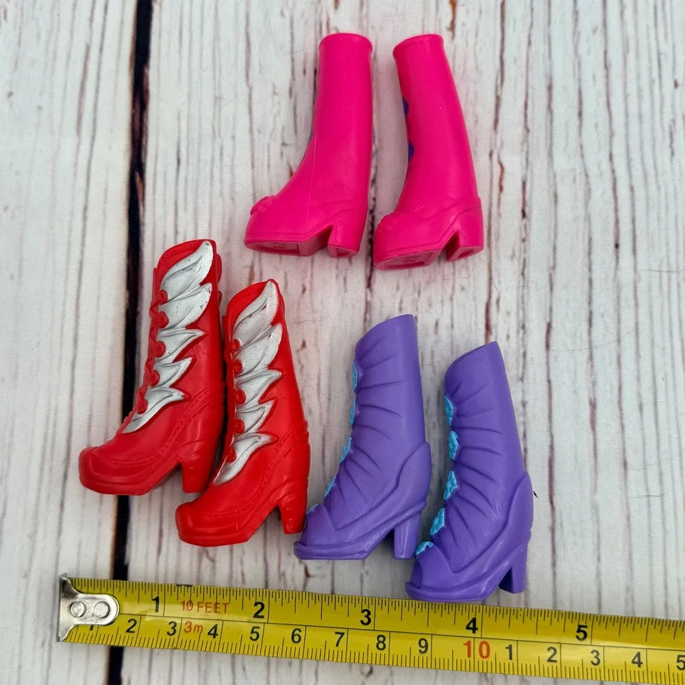 My Little Pony Equestria‎ Girls Doll Boots Lot Red Winged Purple Pink 3 Pairs